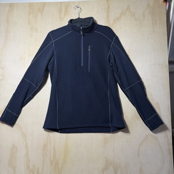 Kuhl Jackets & Blazers - Kuhl Womens Medium Fleece Pullover 1/4 Zip Navy Outdoor Hiking Jacket